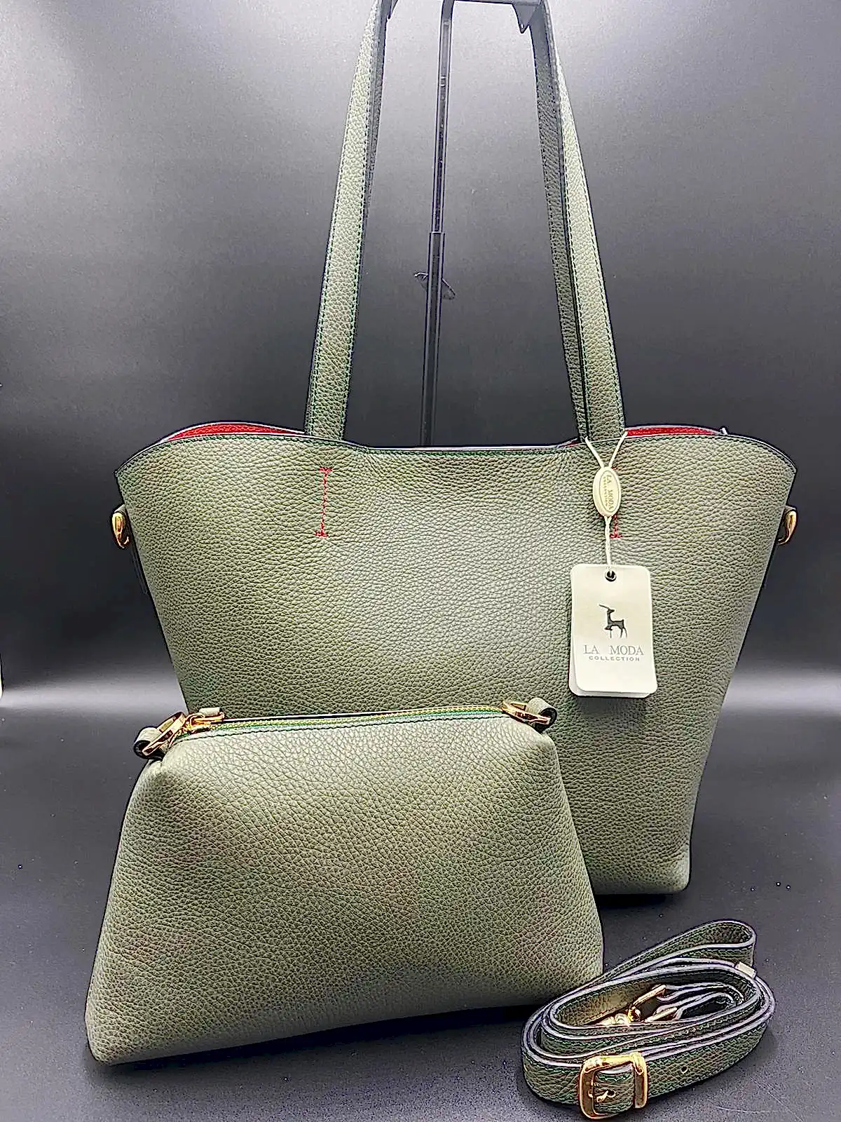 La Moda Çapraz Askılı ve Omuz Askılı Hakiki Deri Kadın Çantası