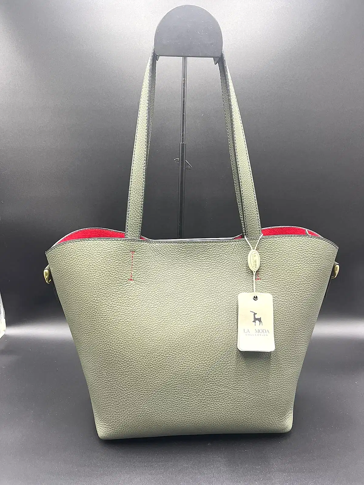 La Moda Çapraz Askılı ve Omuz Askılı Hakiki Deri Kadın Çantası