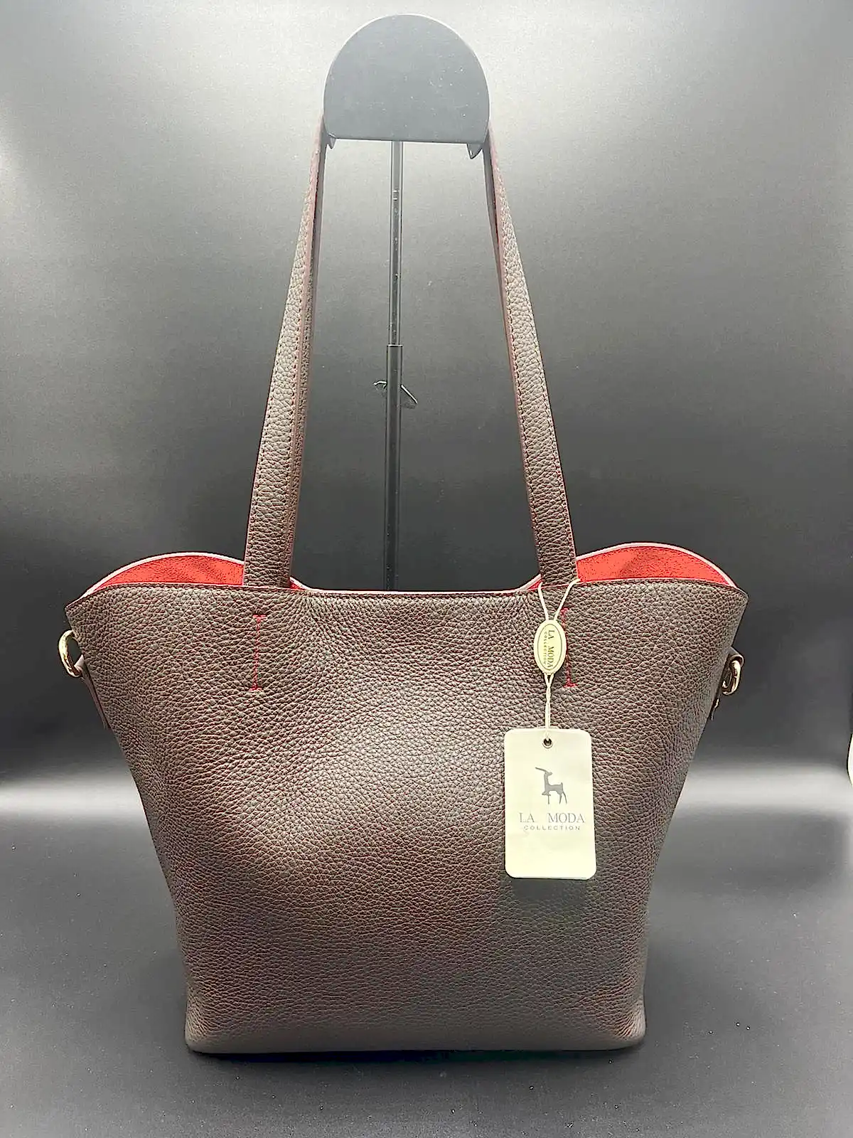 La Moda Çapraz Askılı ve Omuz Askılı Hakiki Deri Kadın Çantası