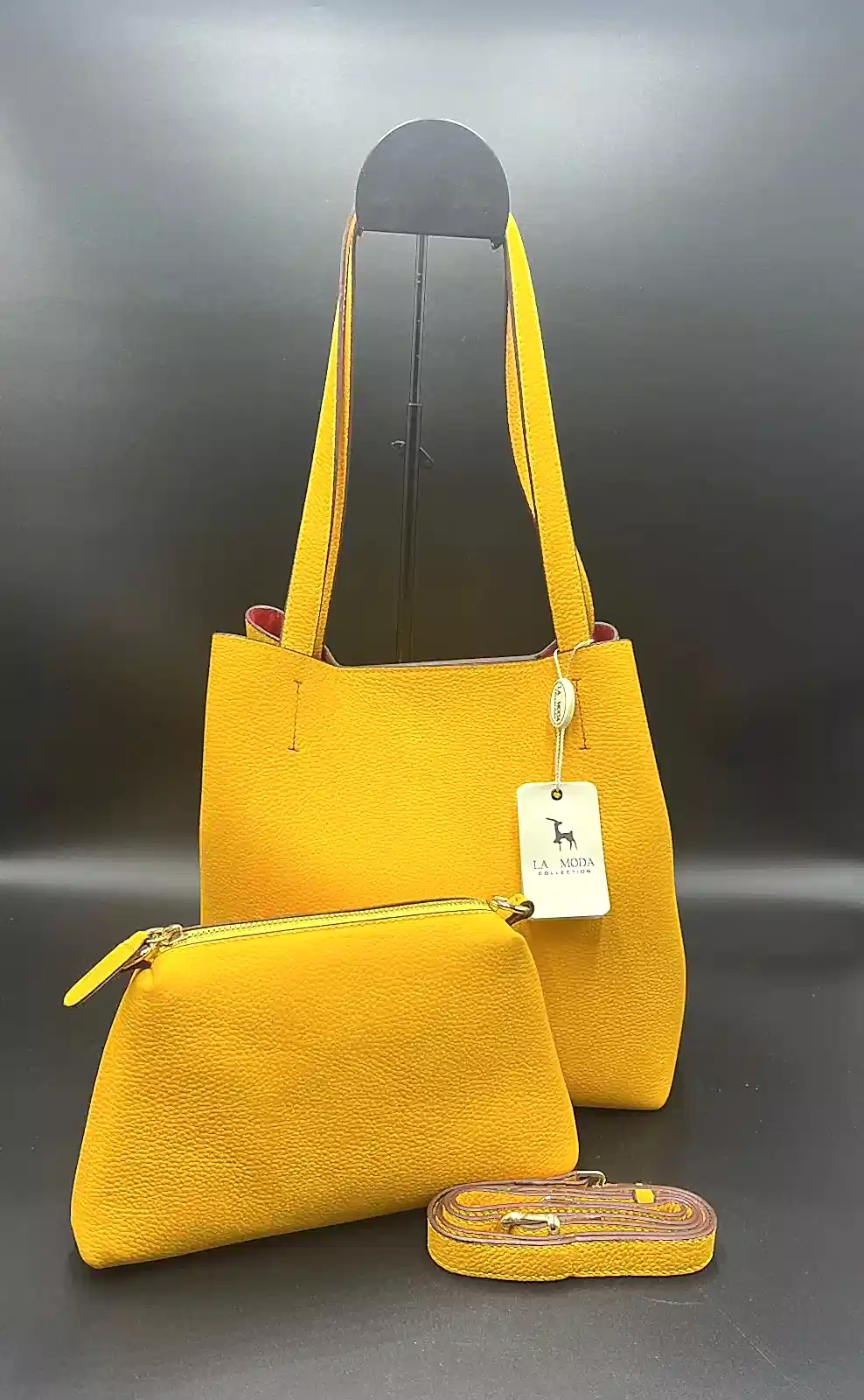 La Moda Çapraz Askılı ve Omuz Askılı Hakiki Deri Kadın Çantası