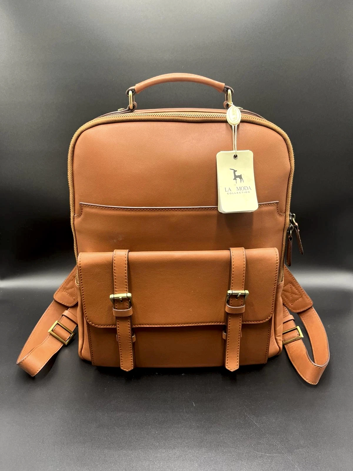 La Moda Hakiki Deri Unisex Sırt Çantası
