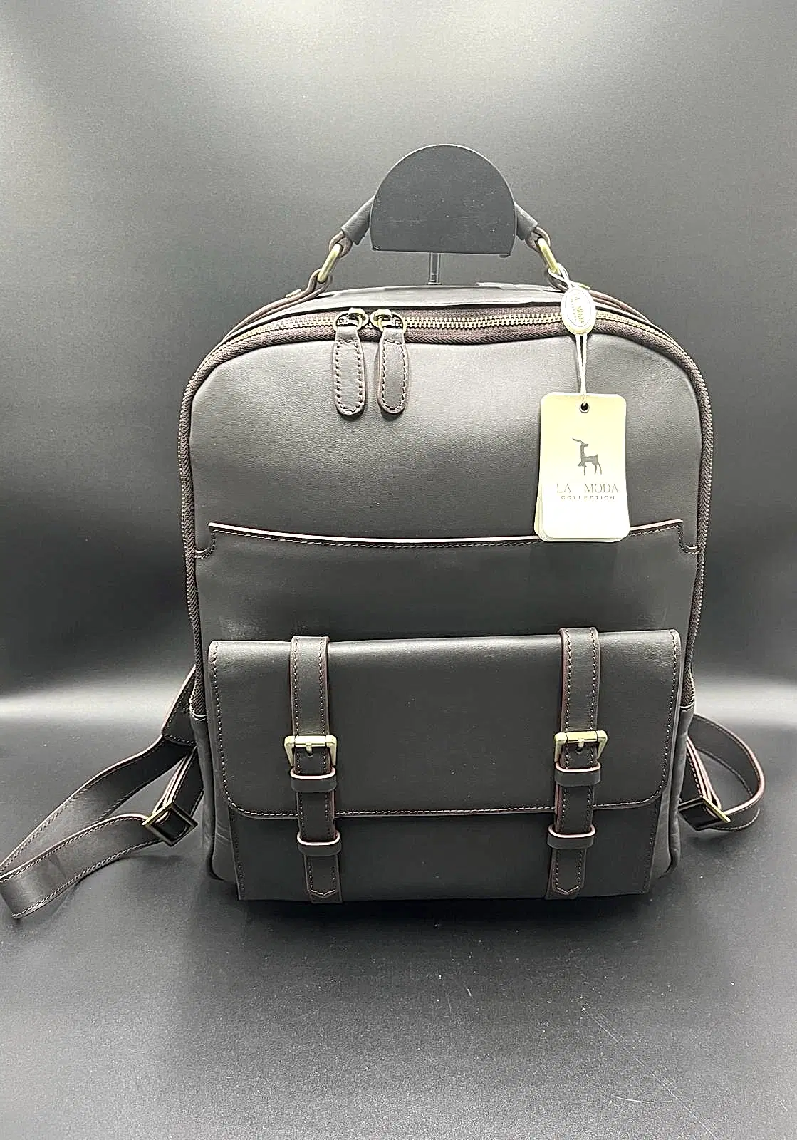 La Moda Hakiki Deri Unisex Sırt Çantası