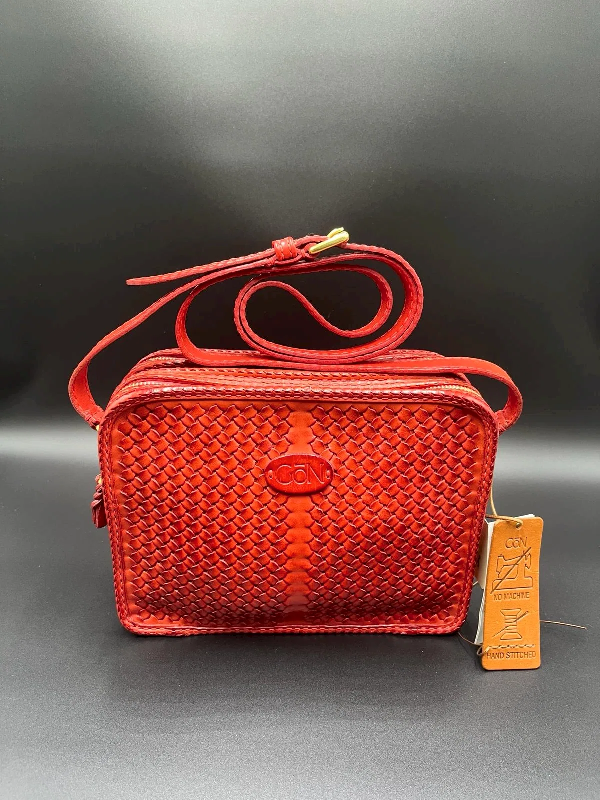 Gön Çapraz Askılı Hakiki Deri Kadın Çantası 