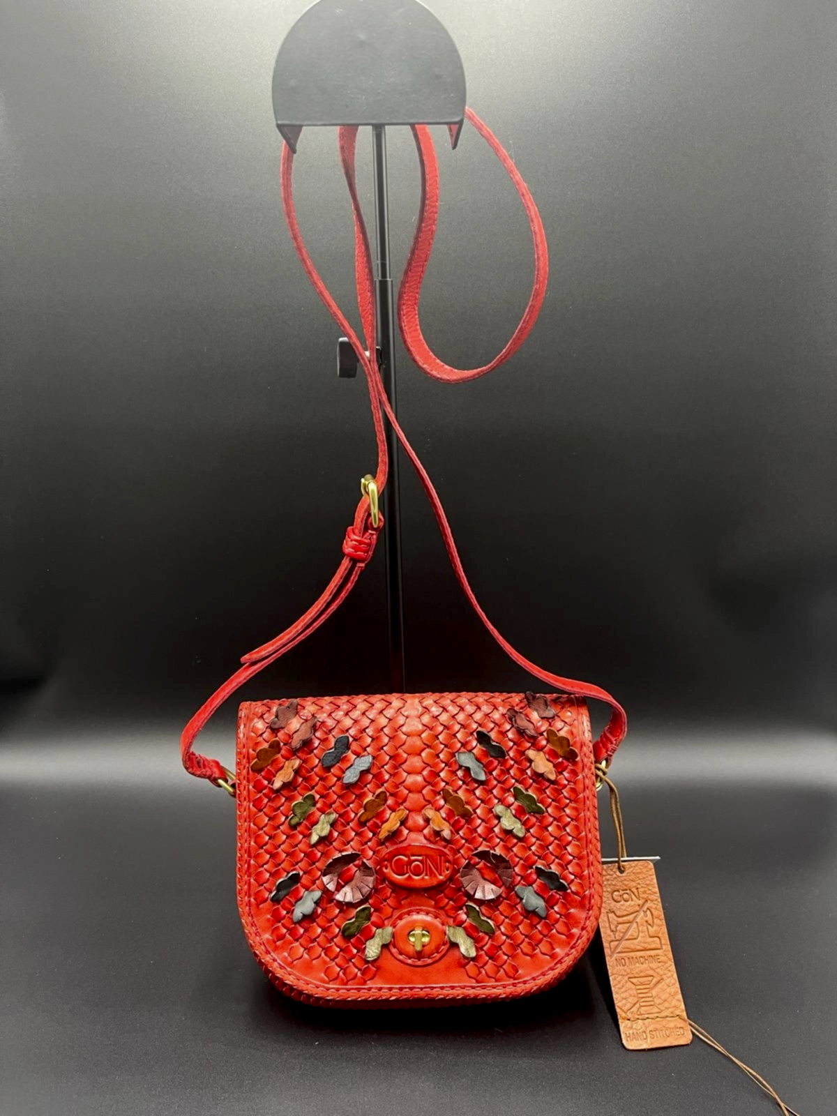 Gön Çapraz Askılı Hakiki Deri Kadın Çantası