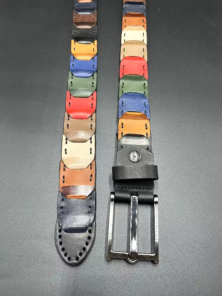 3.5 cm El Yapımı Örgülü Deri Spor Kemer Unisex Mix